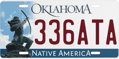 OK license plate 336ATA