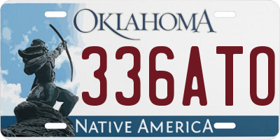 OK license plate 336ATO