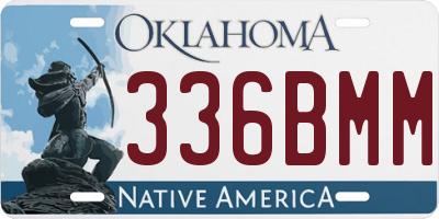 OK license plate 336BMM