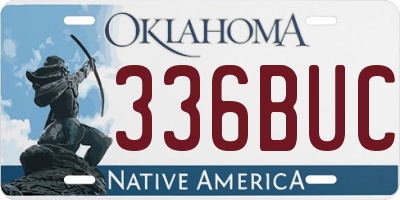 OK license plate 336BUC