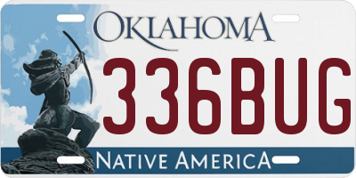OK license plate 336BUG