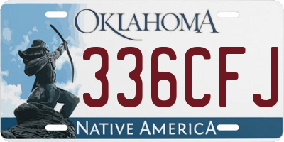 OK license plate 336CFJ