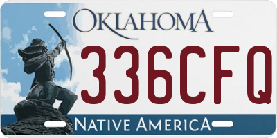 OK license plate 336CFQ