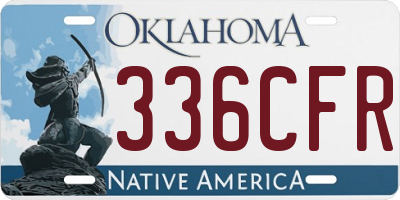 OK license plate 336CFR