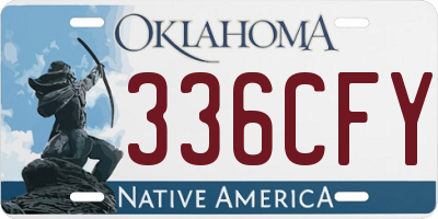 OK license plate 336CFY