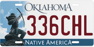 OK license plate 336CHL