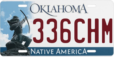 OK license plate 336CHM