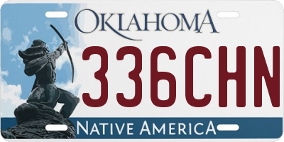 OK license plate 336CHN