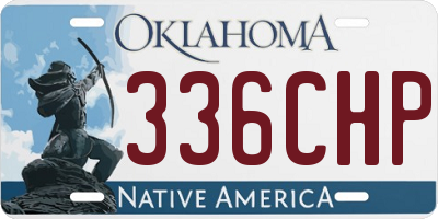 OK license plate 336CHP