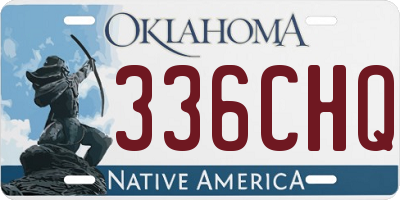 OK license plate 336CHQ