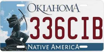 OK license plate 336CIB