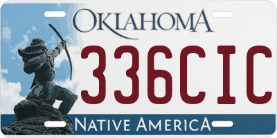 OK license plate 336CIC