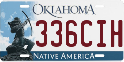 OK license plate 336CIH
