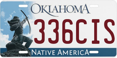 OK license plate 336CIS