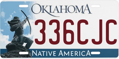 OK license plate 336CJC