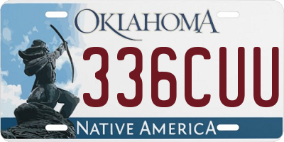 OK license plate 336CUU