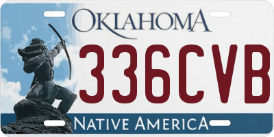 OK license plate 336CVB