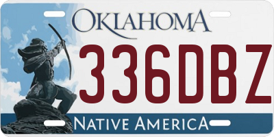 OK license plate 336DBZ