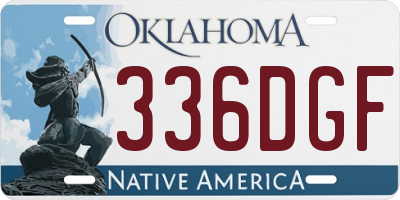 OK license plate 336DGF