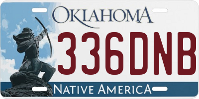 OK license plate 336DNB
