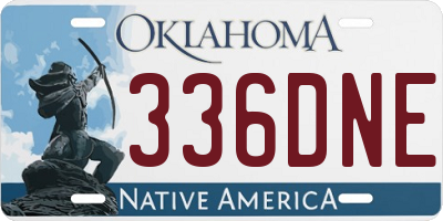 OK license plate 336DNE