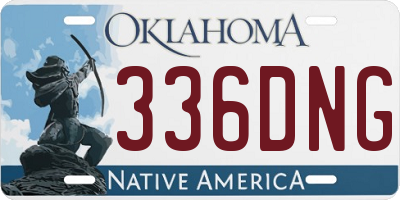 OK license plate 336DNG
