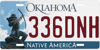 OK license plate 336DNH