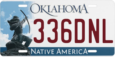 OK license plate 336DNL