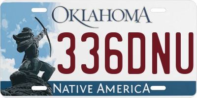 OK license plate 336DNU