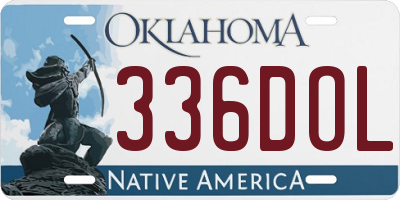 OK license plate 336DOL