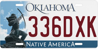 OK license plate 336DXK
