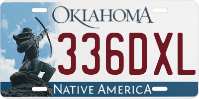 OK license plate 336DXL