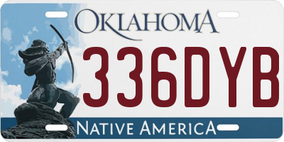 OK license plate 336DYB