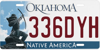 OK license plate 336DYH