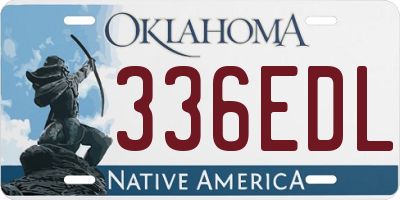 OK license plate 336EDL