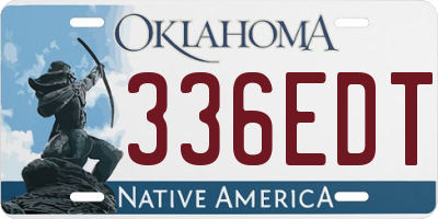 OK license plate 336EDT