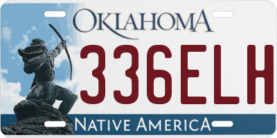 OK license plate 336ELH