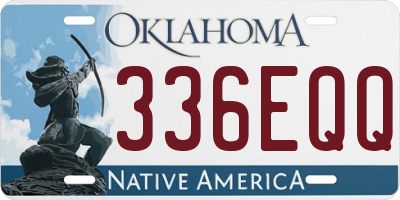OK license plate 336EQQ