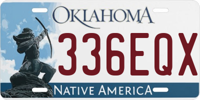 OK license plate 336EQX