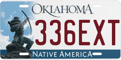 OK license plate 336EXT