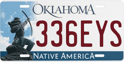 OK license plate 336EYS