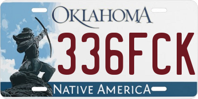 OK license plate 336FCK