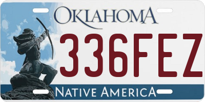 OK license plate 336FEZ