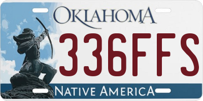 OK license plate 336FFS