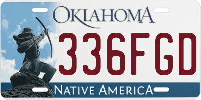 OK license plate 336FGD