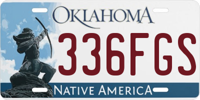 OK license plate 336FGS