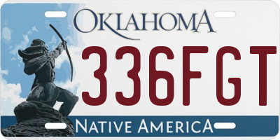 OK license plate 336FGT