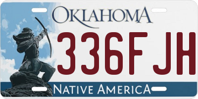 OK license plate 336FJH
