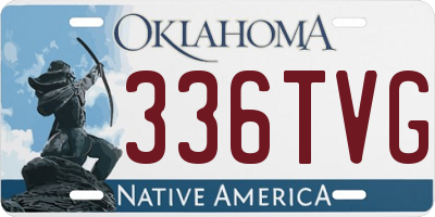 OK license plate 336TVG