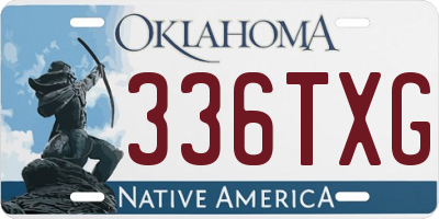 OK license plate 336TXG